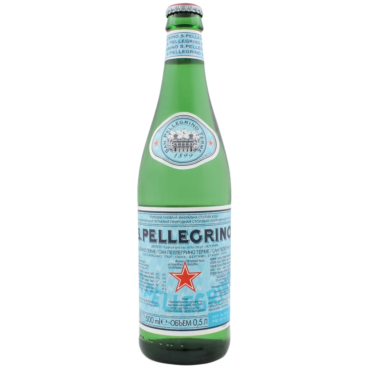 Вода мінеральна газ S.Pellegrino 0.5л скло